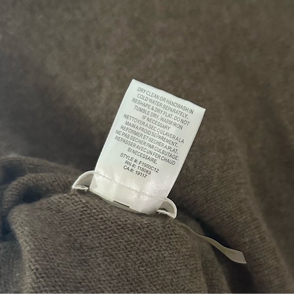 Minnie Rose 100% Cashmere Luxurious Twist Front Ruana Sweater Drapey Slouch XS/S - Picture 7 of 7